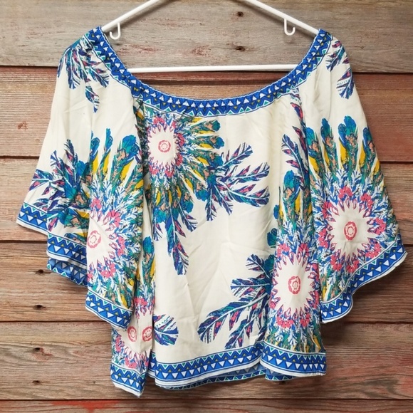 Off the Shoulder NWOT Boho Peasant Top Shirt - Picture 2 of 2